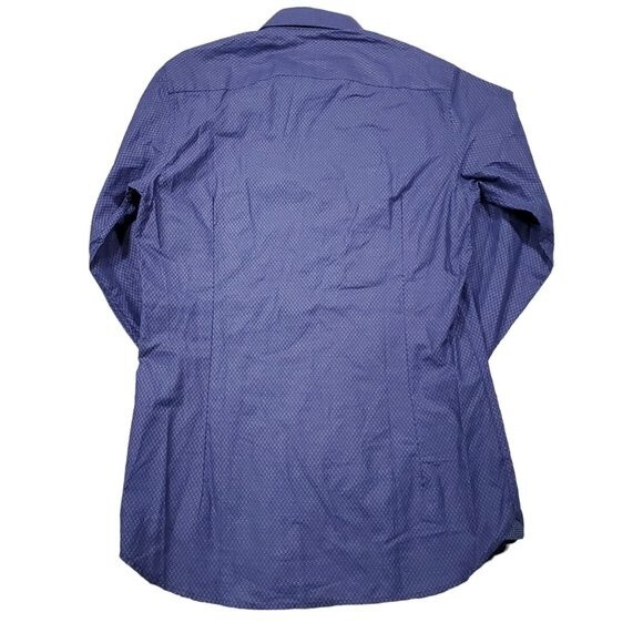 Ted Baker Men's Dobby Geometric Print Shirt Size 1 XS Blue Button Front Dobbie - Picture 2 of 11